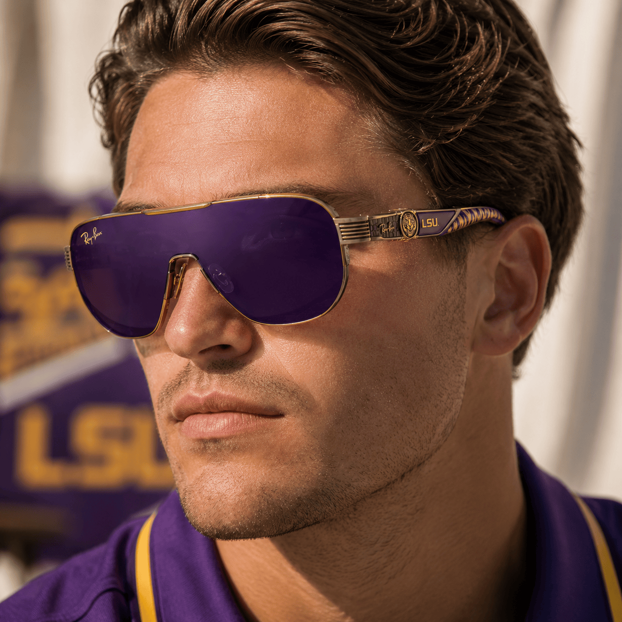 PREMIUM LSU UNISEX SUNGLASSES NTVA